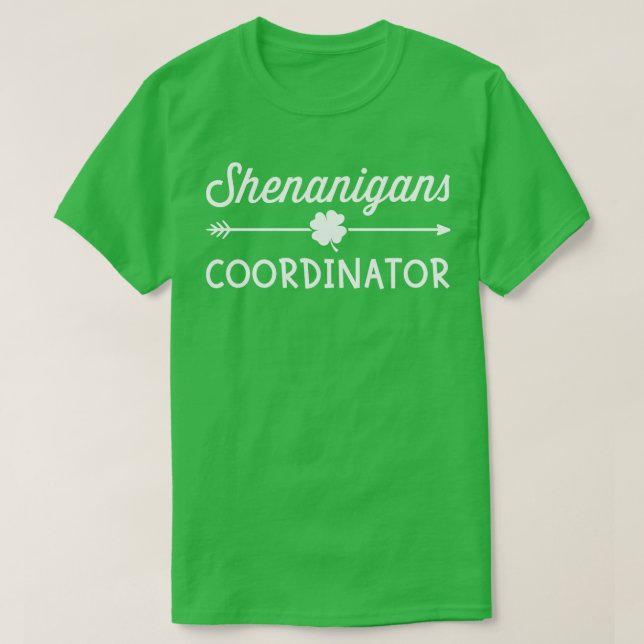Camiseta Coordenador de Shenanigans com Rua engraçada de sh (Frente do Design)