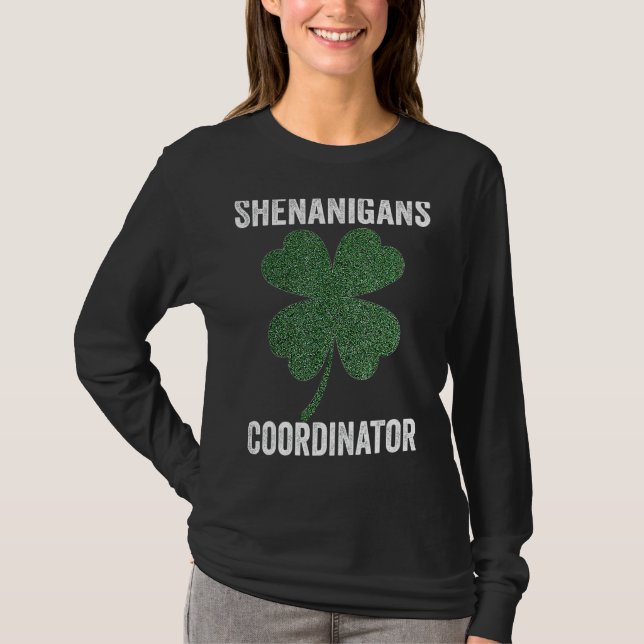 Camiseta Coordenador de Shenanigans de Dia de São Patrício  (Frente)