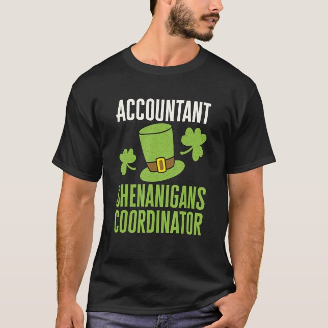 Camiseta Coordenador de Shenanigans do Dia de São Patrício  (Frente)