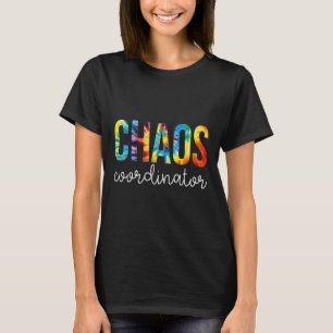 Camiseta Coordenador do Caos Tie Dye Apreciação Dia De Volt
