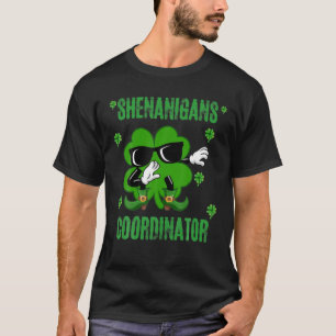 Camiseta Coordenador Shenanigans Dabbing Shamrock Boys Girl