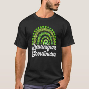 Camiseta Coordenador Shenanigans Dia de São Patrício Arco-Í