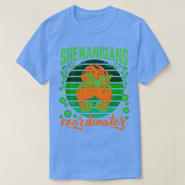 Camiseta Coordenador Shenanigans Funny Irish Teacher Rua Pa (Frente do Design)