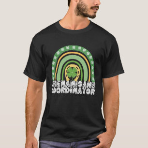 Camiseta Coordenador Shenanigans Rainbow St Patricks Teache