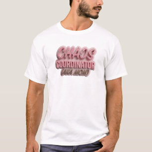 Camiseta Coordenadora de Caos Rosa Expressivo Mãe Personali