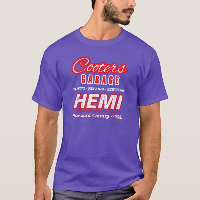 Camiseta Cooters Garage Hemi Musculatura Vintage (Frente)
