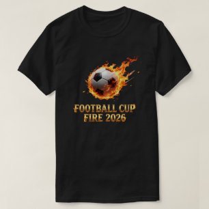 Camiseta Copa de Futebol em Chamas 2026 Bola de Futebol Cop