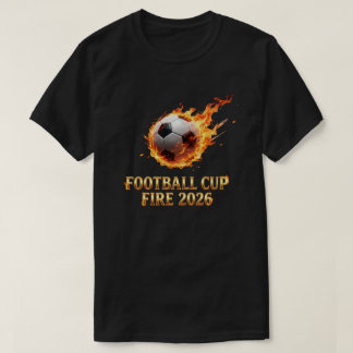 Camiseta Copa de Futebol em Chamas 2026 Bola de Futebol Cop