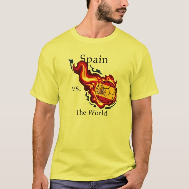 Camiseta Copa do Mundo - Espanha vs. Futebol Flaming do Mun (Frente)