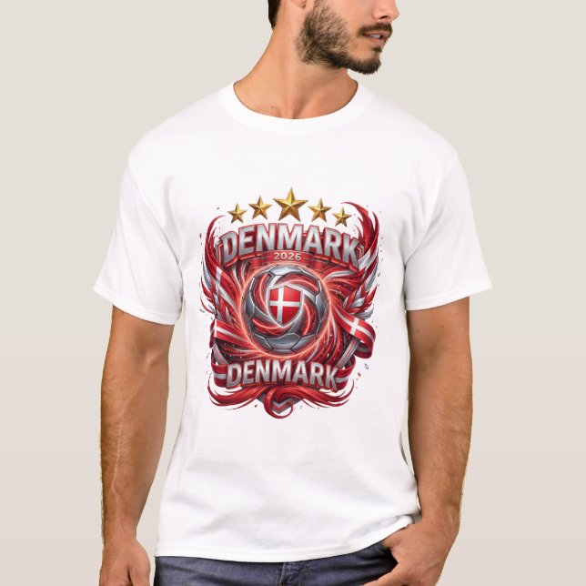 Camiseta Copa do Mundo FIFA 2026 - Dinamarca (Frente)