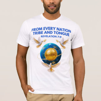 Camiseta Copa Mundial 2026 - Futebol Cristão e Unidade Glob