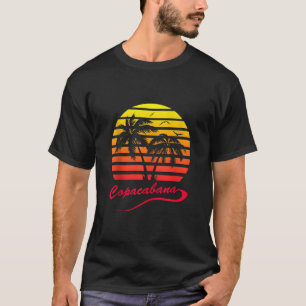 Camiseta Copacabana 80 Summer Palm Tree Sunset
