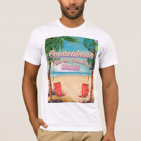 Copacabana, poster de praia viagem do Rio de Janei