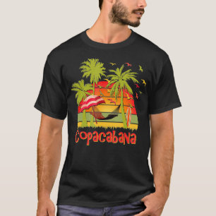 Camiseta Copacabana Tropical Beach Hammock Sunset