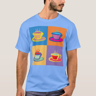 Camiseta Copas Coloridas De Tea De Pop - Cuppa Earl Cinza H