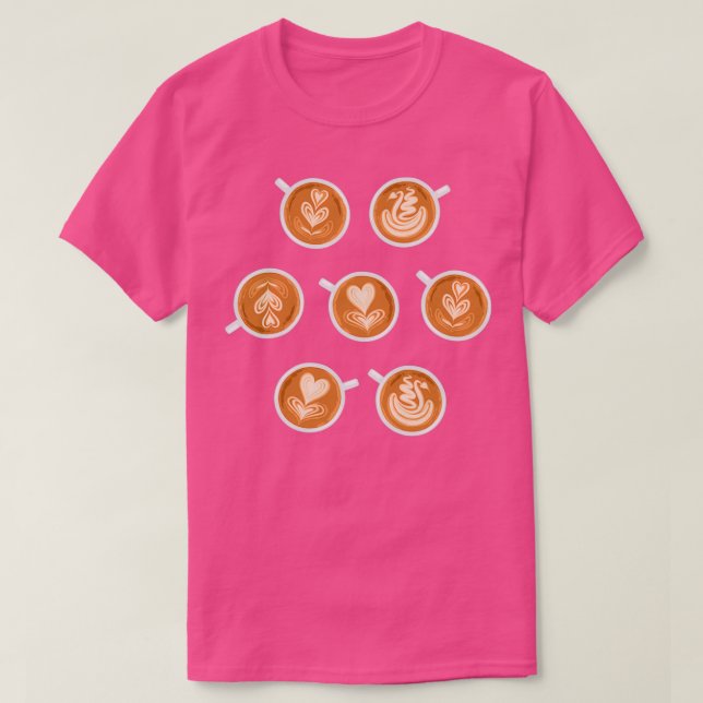 Camiseta Copas de arte em café (Frente do Design)