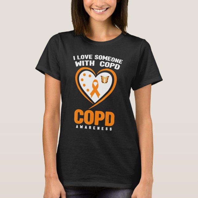 Camiseta COPD Awareness   I Love Someone With COPD Awarenes (Frente)