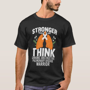 Camiseta Copd Obstrutivo Crônico da Doença Pulmonar
