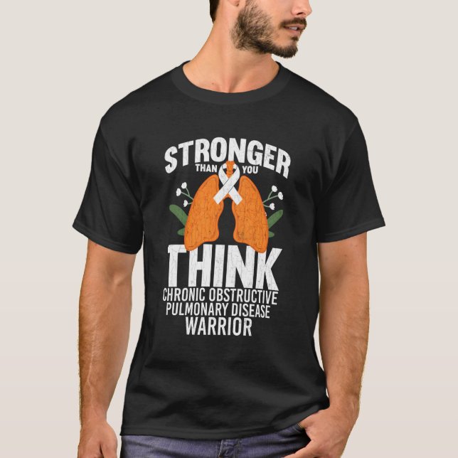 Camiseta Copd Obstrutivo Crônico da Doença Pulmonar (Frente)