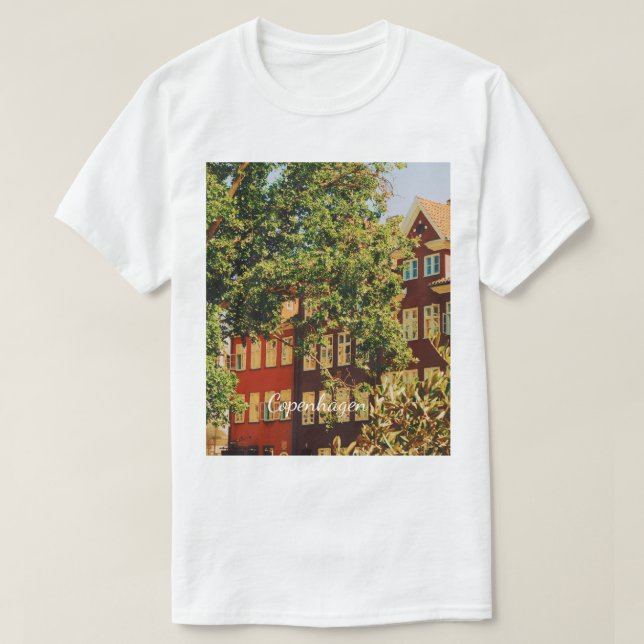 Camiseta Copenhagen cityscape - Denmark (Frente do Design)