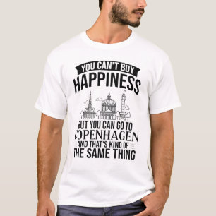 Camiseta Copenhagen Denmark City Skyline Map Travel 1