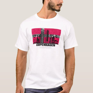 Camiseta Copenhagen Denmark Skyline Dane Cityscape Danes Da