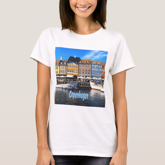 Camiseta Copenhagen Dinamarca Capital Canal Homes Nyhavn (Frente)