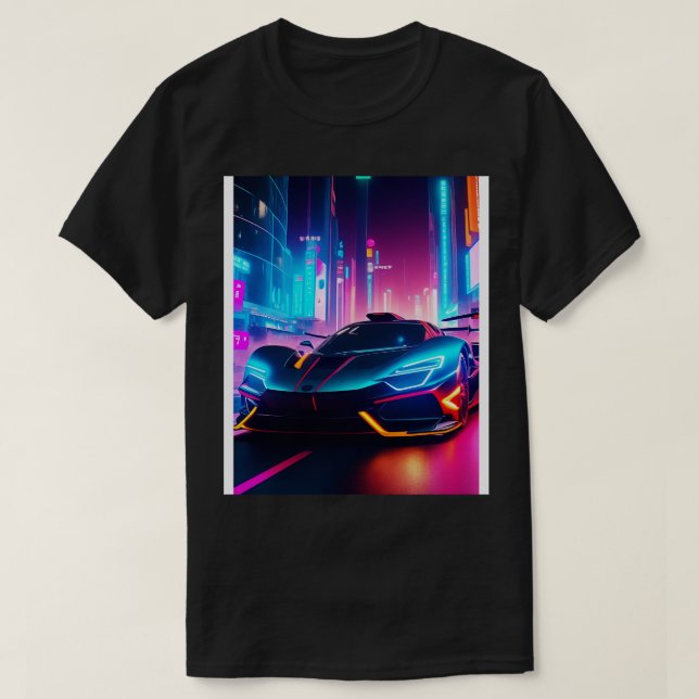 Camiseta Cópia 8 de Thrill Futurística do Neon Velocity par (Frente do Design)