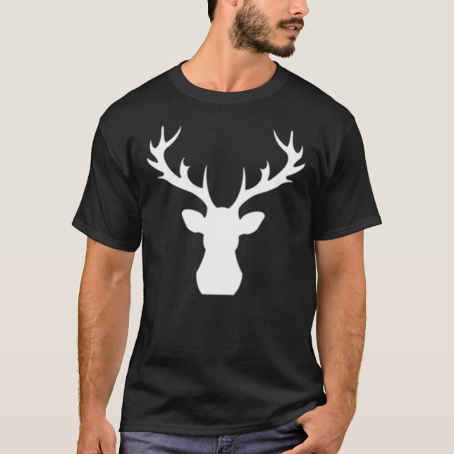 Camiseta Cópia Clássica do T-Shirt do veado antler (Frente)