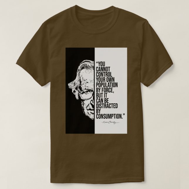 Camiseta Cópia da citação de Noam Chomsky (Frente do Design)