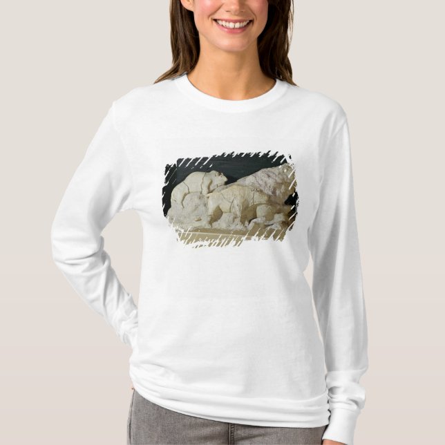 Camiseta Cópia da escultura dos bisontes, Le (Frente)