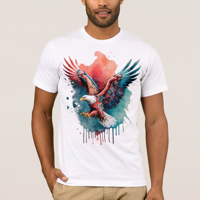 Camiseta cópia de Be Eagle, voando, engraçado (Frente)