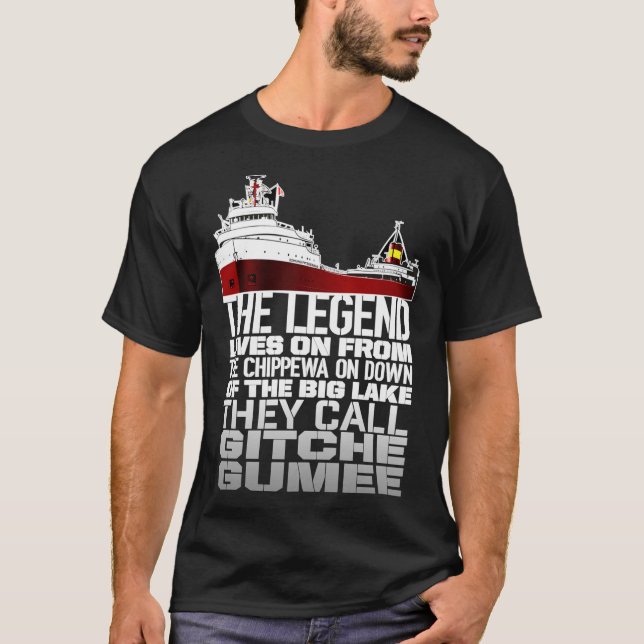 Camiseta Cópia De Edmund Fitzgerald - A Legenda Vive Em Fr (Frente)