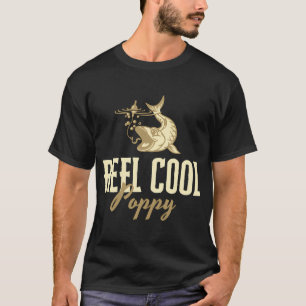 Camiseta Cópia de Funny Reel Cool Poppy Fishing - Pescador