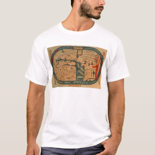 Camiseta Cópia de um mappamundi do século VIII de Beatus