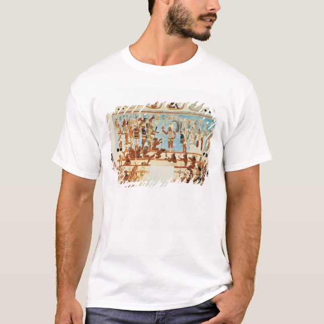 Camiseta Cópia de uma pintura de parede de Bonampak (Frente)