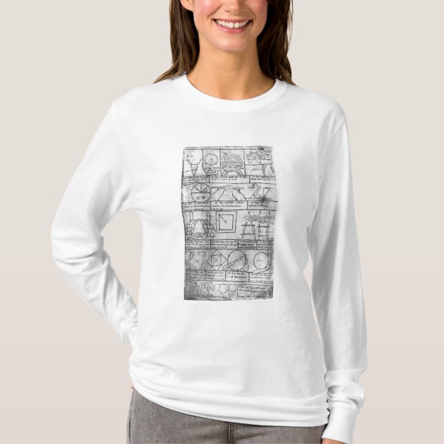 Camiseta Cópia do fac-símile de figuras geométricas (Frente)