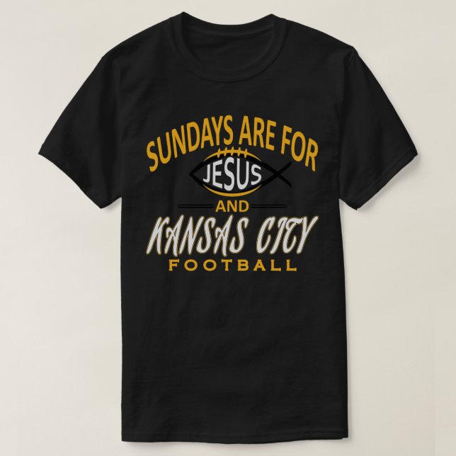 Camiseta Cópia do Kansas City Pro e Jesus no domingo (Frente do Design)