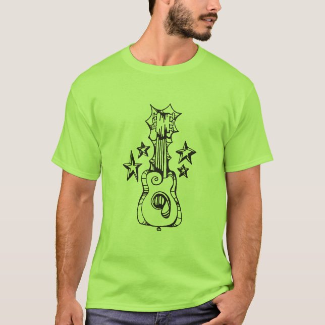 Camiseta Cópia do logotipo da guitarra (Frente)