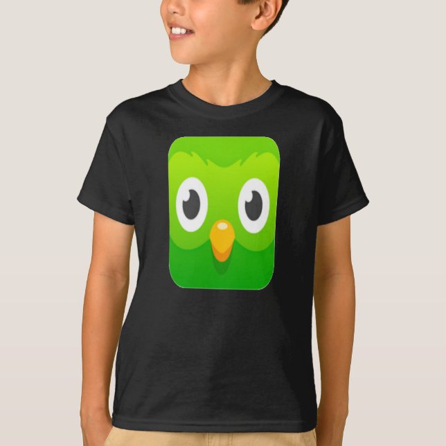 Camiseta Cópia Duolingo Sticker (Frente)