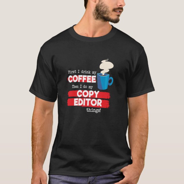Camiseta Copiar Editor e Apreciação de Café (Frente)