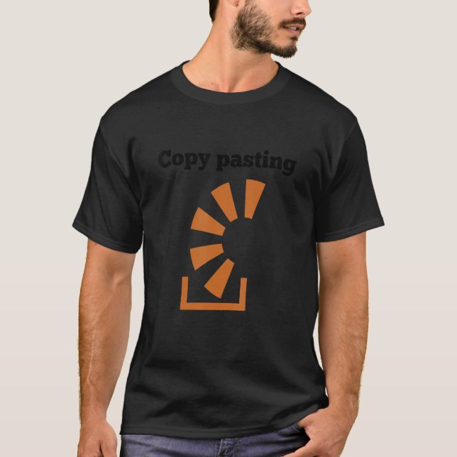 Camiseta Copiar Programando em Colagem Programador de Softw (Frente)