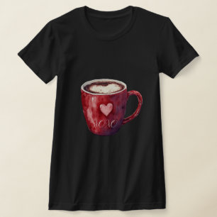 Camiseta Copo Coração Vermelho