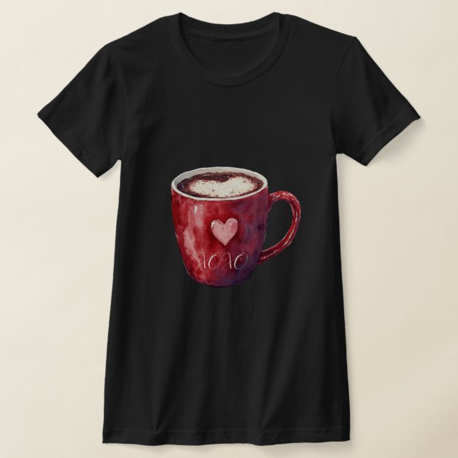 Camiseta Copo Coração Vermelho (Postura )