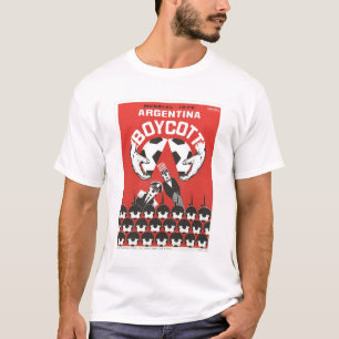 Camiseta copo da palavra do boicote 1978 de Argentina