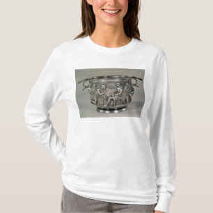 Camiseta Copo de bebendo romano da prata-porca jovem