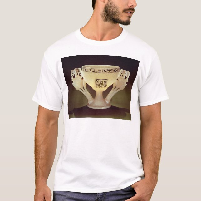 Camiseta Copo de bebendo sob a forma do metade-aberto (Frente)