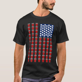 Camiseta Copo de Beer Pong Vermelho da Tendência do Dia 4 d