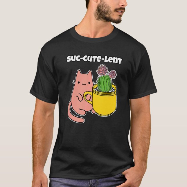 Camiseta Copo de Cacto e Chá da Hora do Gato Fofo (Frente)
