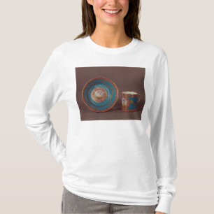 Camiseta Copo de café do celeste do azul de Sevres e pires